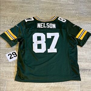 Green Bay Packers NFL Nike On Field Jersey Nelson 87 Mens 40 M Sewn